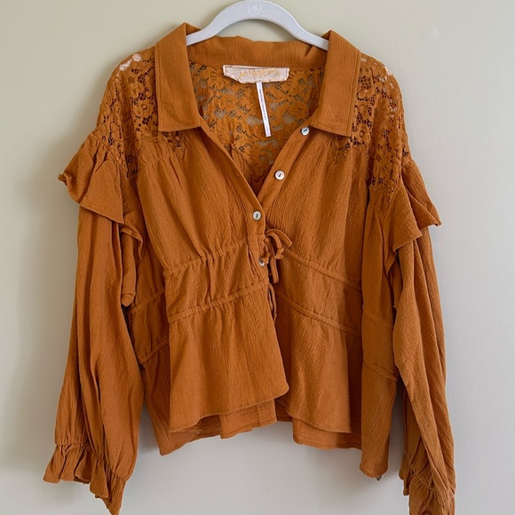 NWOT Jen’s Pirate Booty Kiedis Top Bohemian Boho Western Long Sleeve - Picture 2 of 9